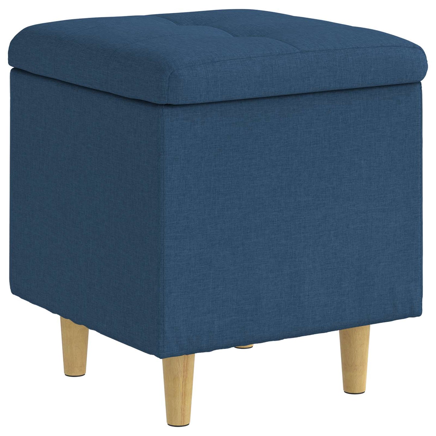 Opslagottoman met kussen Blauw 40 x 40 x 45 cm Stof