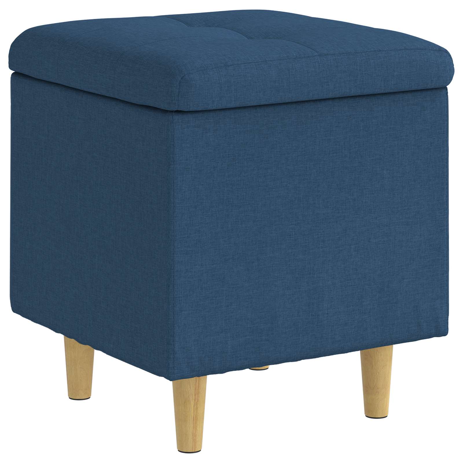 Opslagottoman met kussen Blauw 40 x 40 x 45 cm Stof