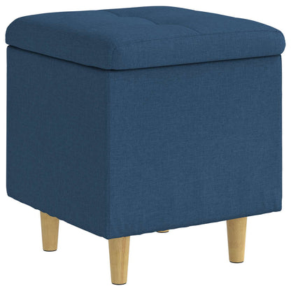 Opslagottoman met kussen Blauw 40 x 40 x 45 cm Stof