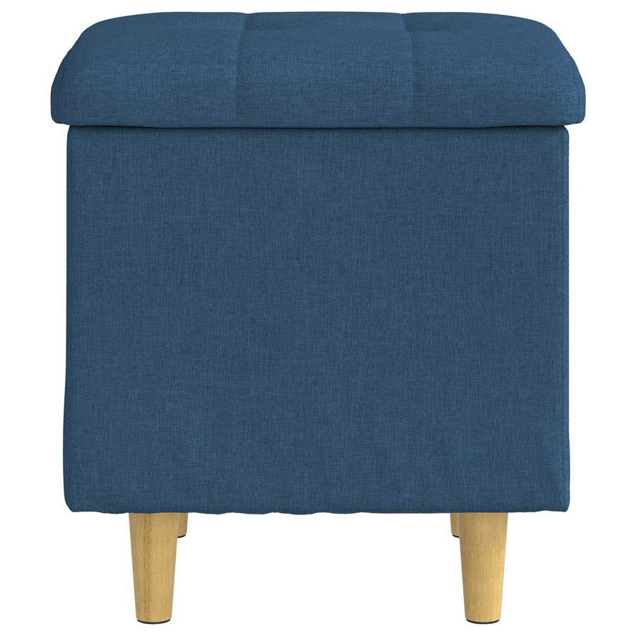 Opslagottoman met kussen Blauw 40 x 40 x 45 cm Stof