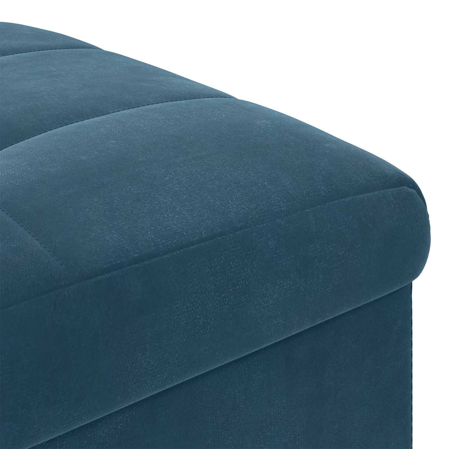 Opslagottoman met kussen Blauw 40 x 40 x 45 cm Fluweel