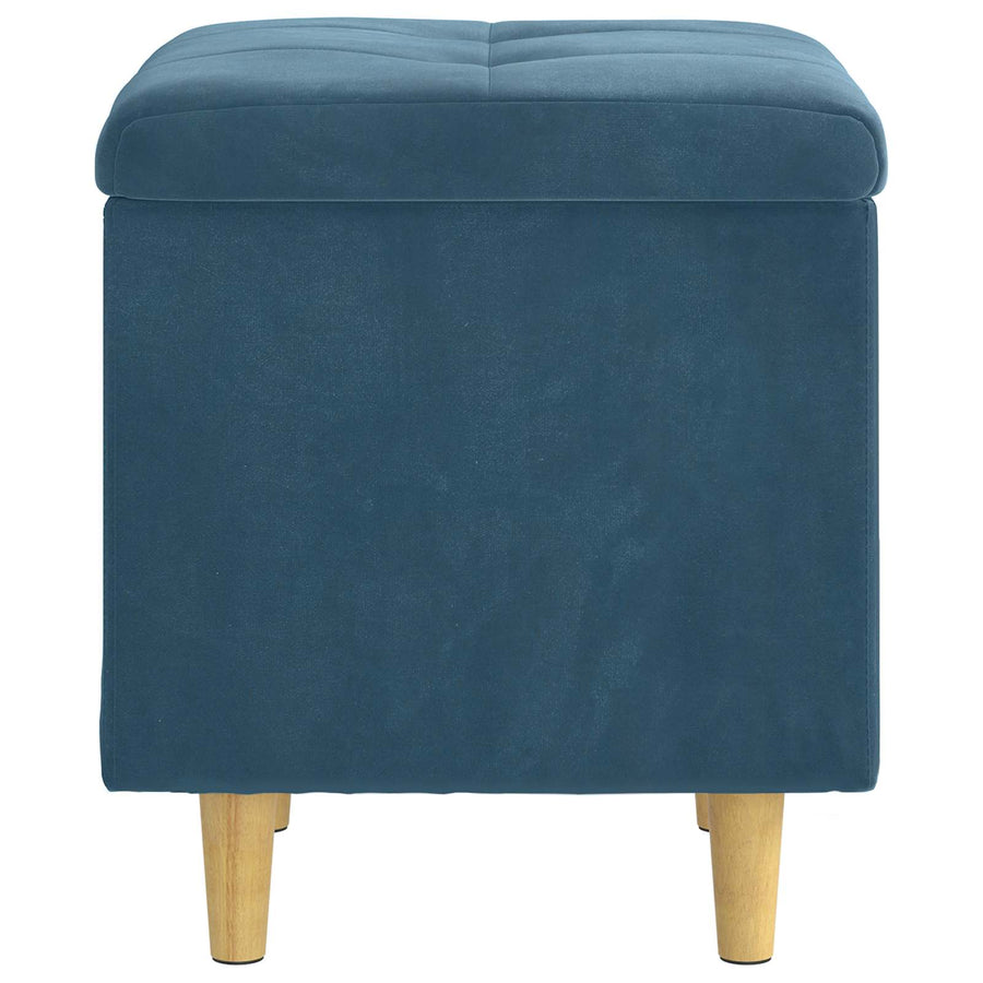 Opslagottoman met kussen Blauw 40 x 40 x 45 cm Fluweel