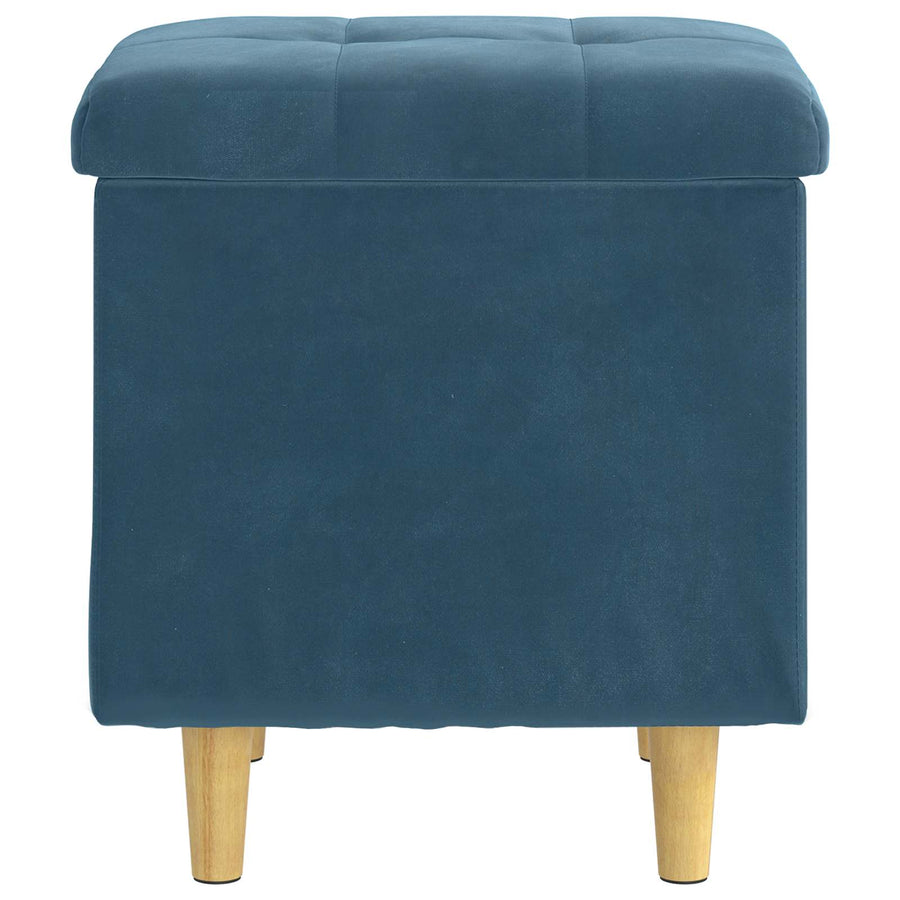 Opslagottoman met kussen Blauw 40 x 40 x 45 cm Fluweel