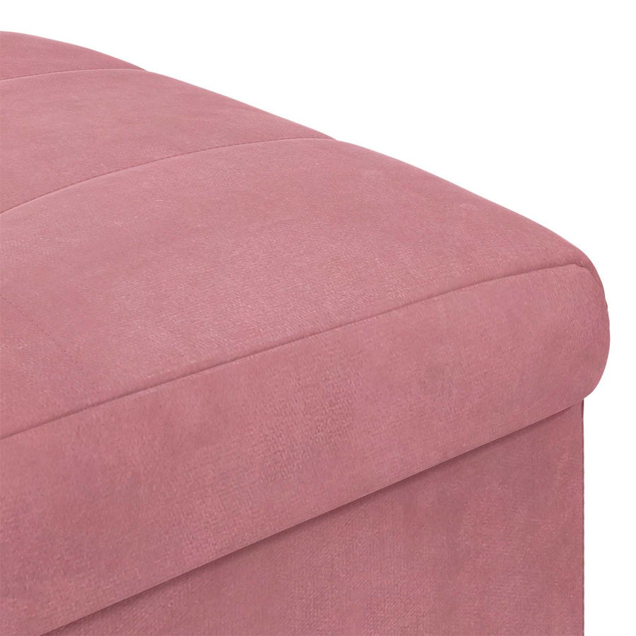 Opslagottoman met kussen Roze 40 x 40 x 45 cm Fluweel
