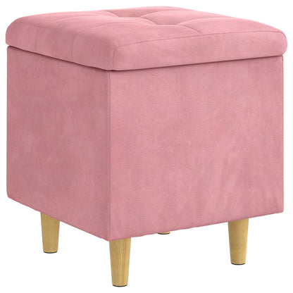 Opslagottoman met kussen Roze 40 x 40 x 45 cm Fluweel