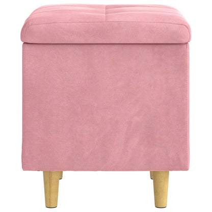 Opslagottoman met kussen Roze 40 x 40 x 45 cm Fluweel