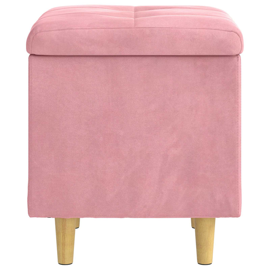 Opslagottoman met kussen Roze 40 x 40 x 45 cm Fluweel