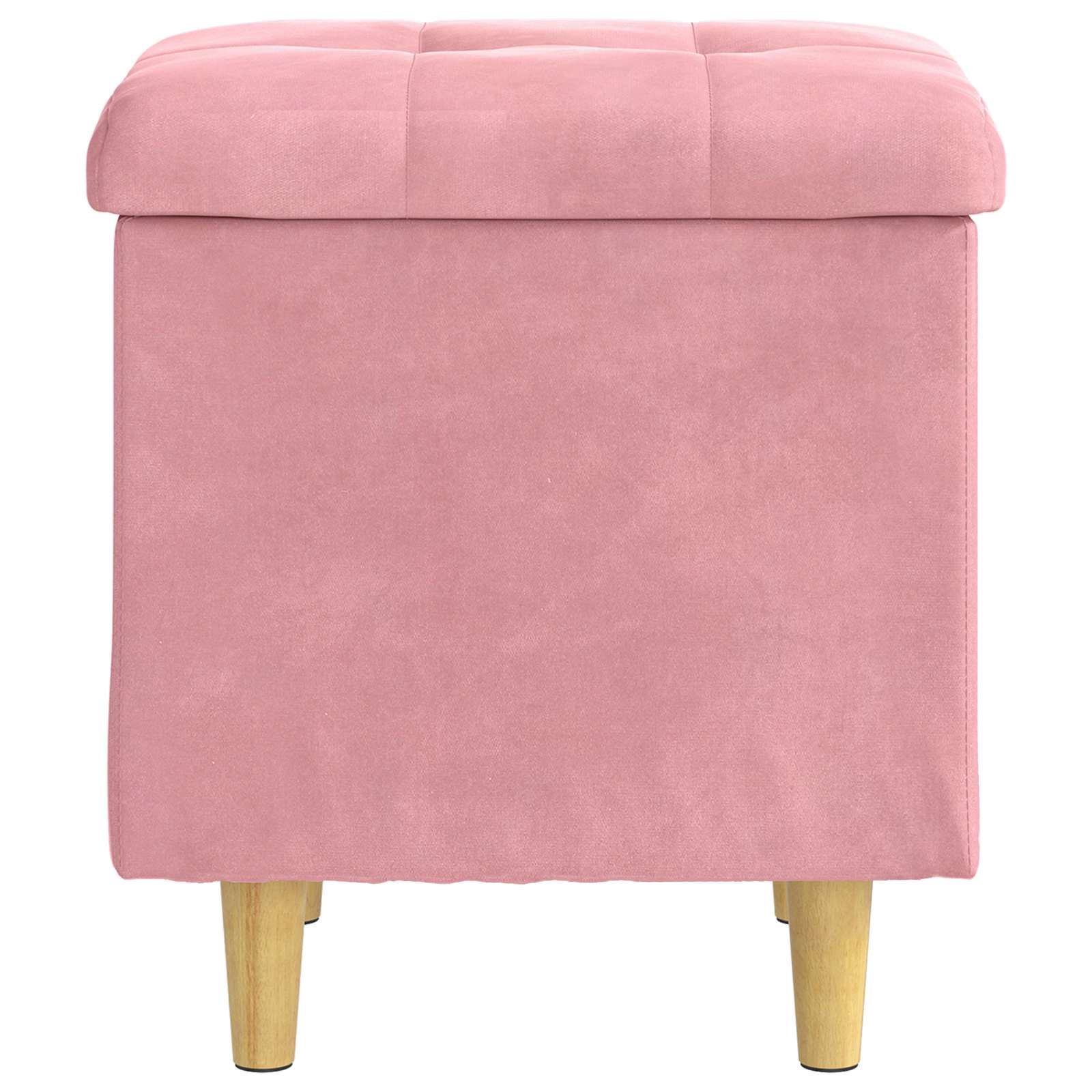 Opslagottoman met kussen Roze 40 x 40 x 45 cm Fluweel