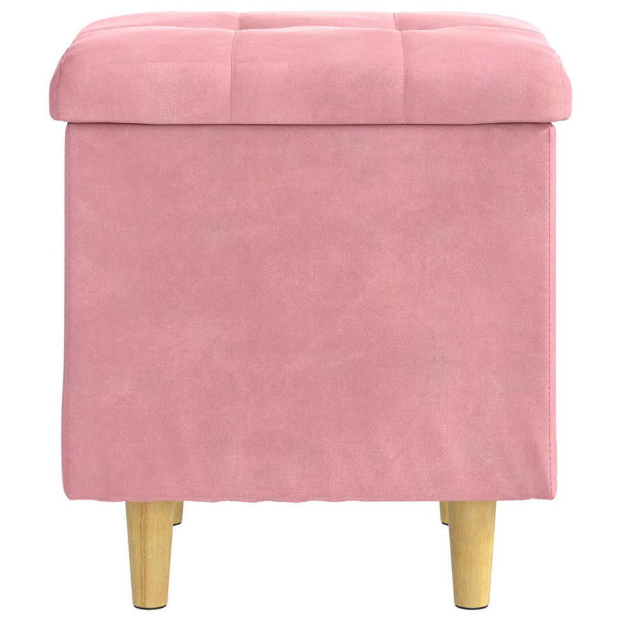 Opslagottoman met kussen Roze 40 x 40 x 45 cm Fluweel