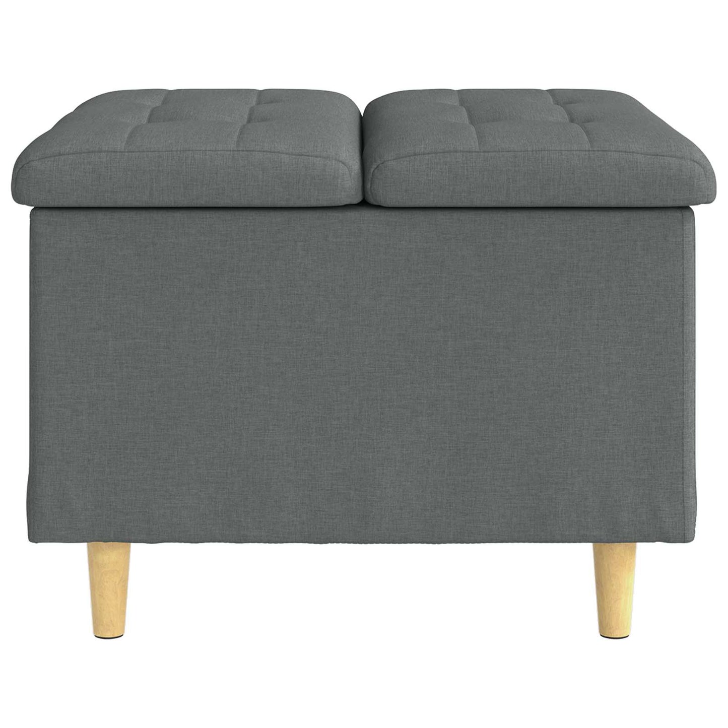Opslagottoman met kussen Donkergrijs 60 x 60 x 45 cm Stof