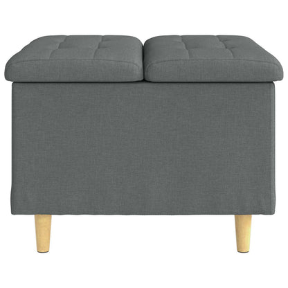 Opslagottoman met kussen Donkergrijs 60 x 60 x 45 cm Stof