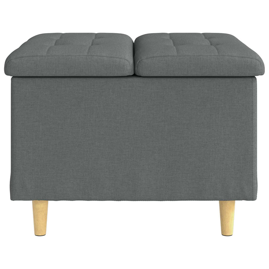 Opslagottoman met kussen Donkergrijs 60 x 60 x 45 cm Stof