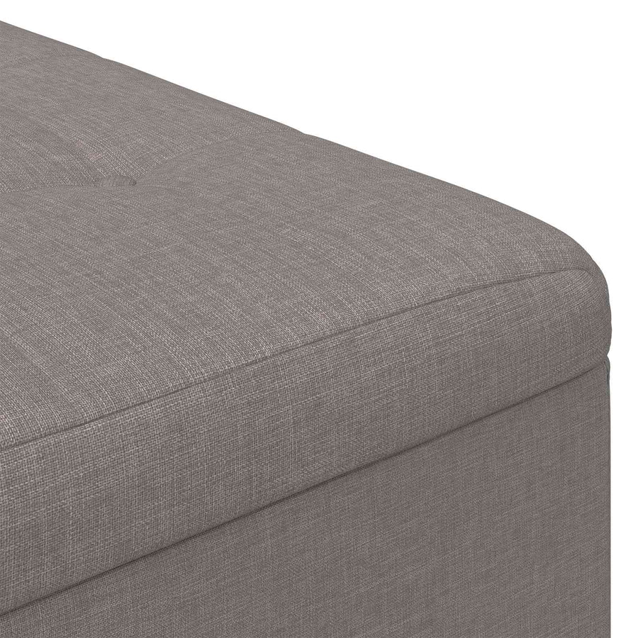 Opslagottoman met kussen Taupe 60 x 60 x 45 cm Stof
