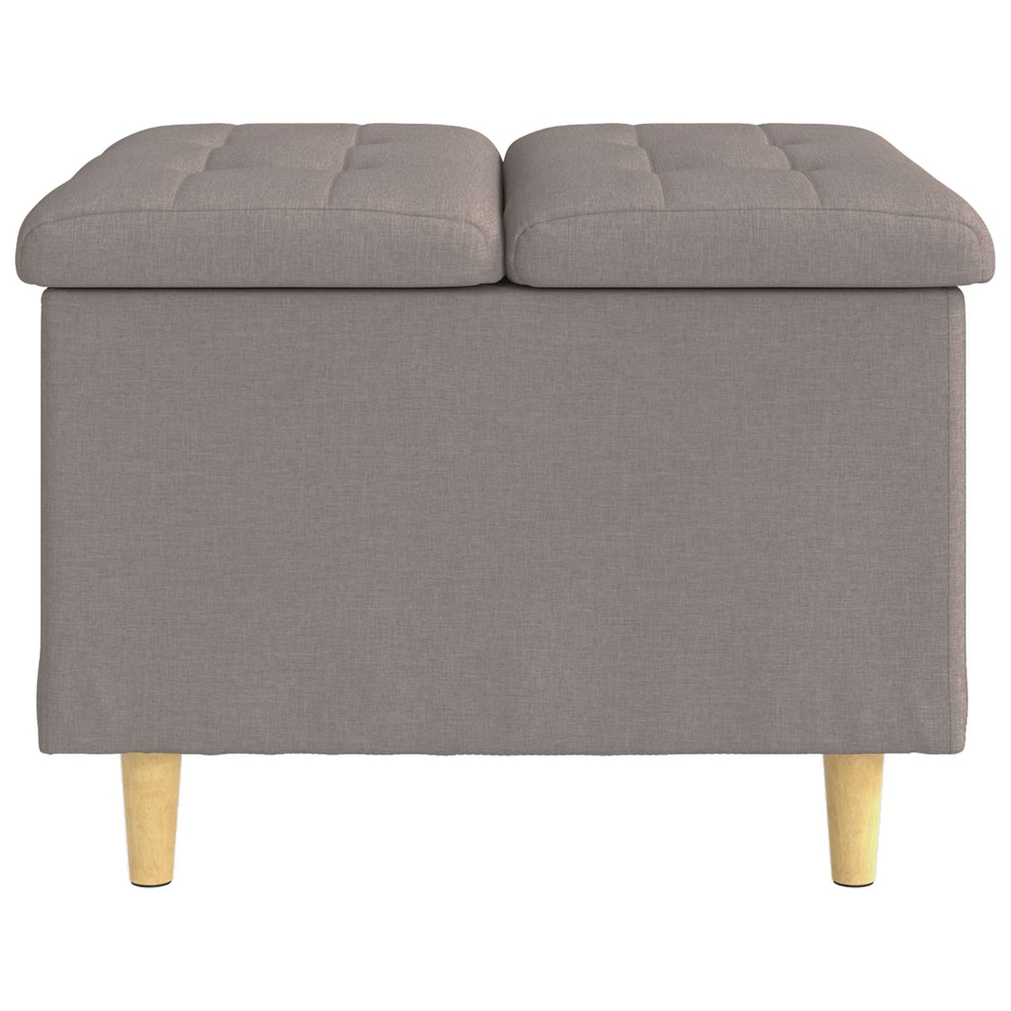 Opslagottoman met kussen Taupe 60 x 60 x 45 cm Stof