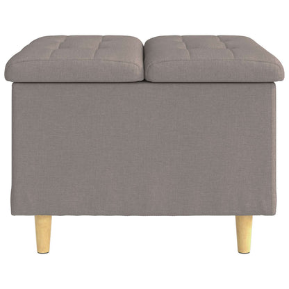 Opslagottoman met kussen Taupe 60 x 60 x 45 cm Stof