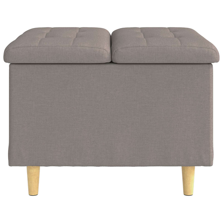 Opslagottoman met kussen Taupe 60 x 60 x 45 cm Stof