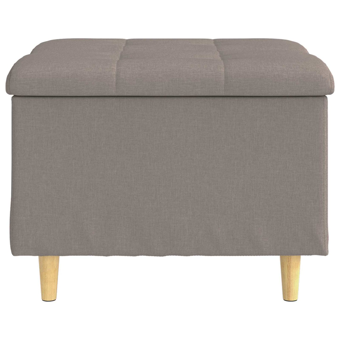 Opslagottoman met kussen Taupe 60 x 60 x 45 cm Stof