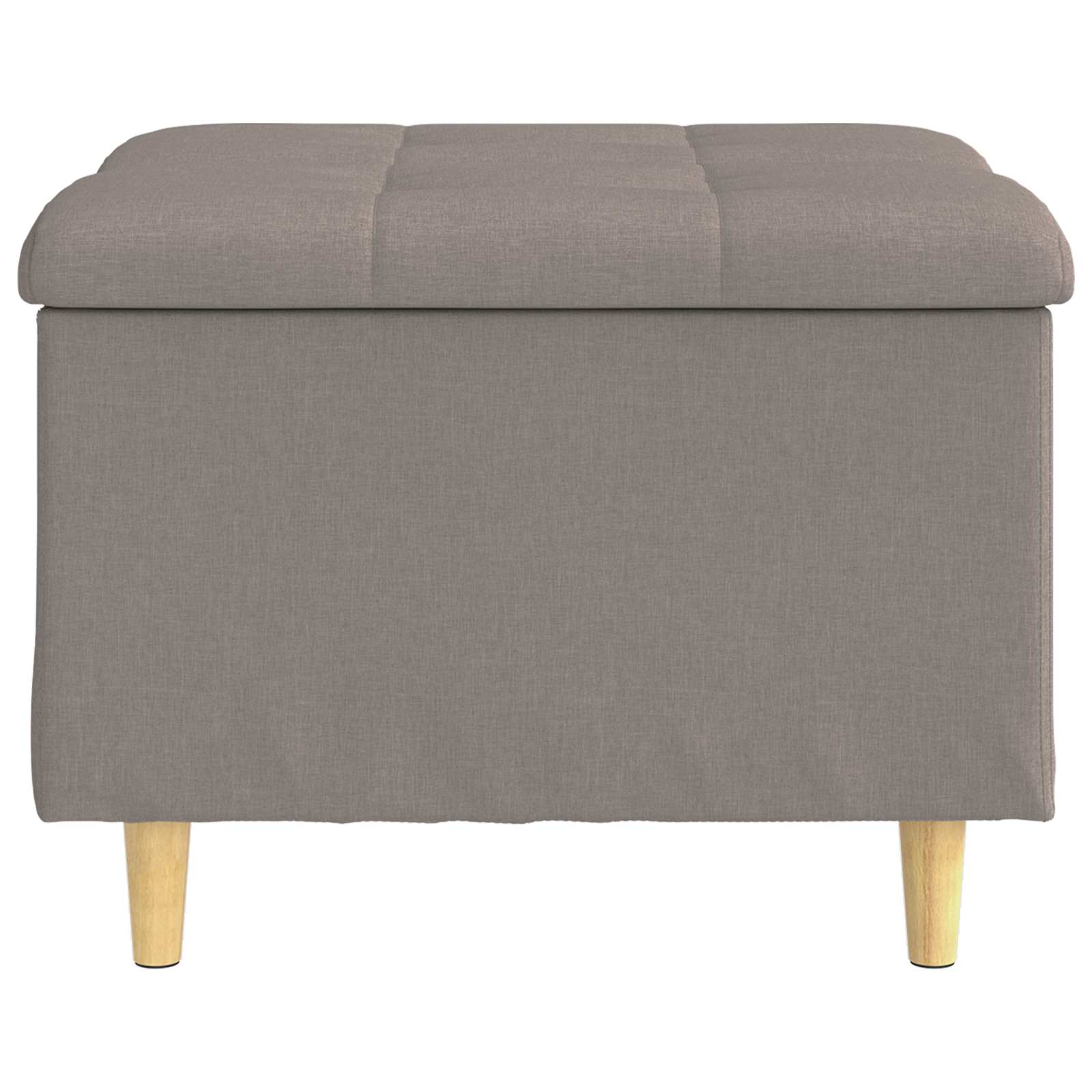 Opslagottoman met kussen Taupe 60 x 60 x 45 cm Stof