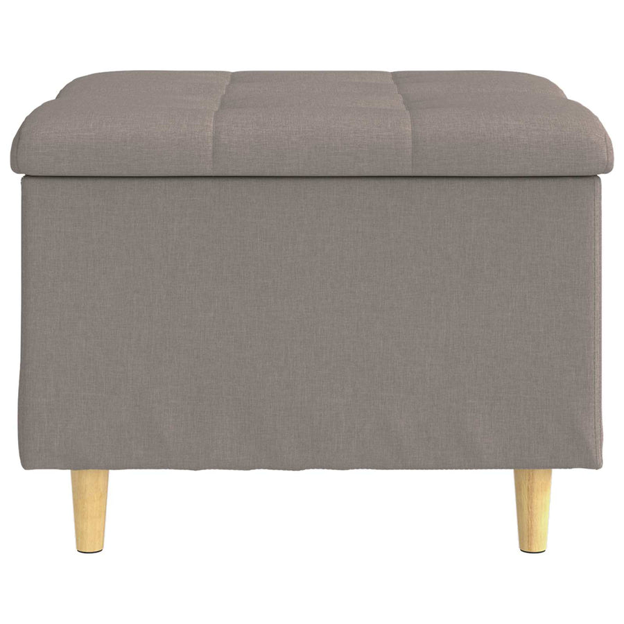 Opslagottoman met kussen Taupe 60 x 60 x 45 cm Stof