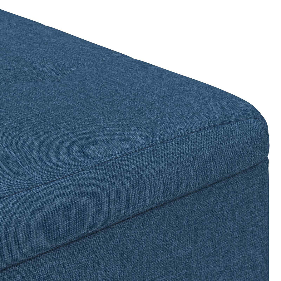Opslagottoman met kussen Blauw 60 x 60 x 45 cm Stof
