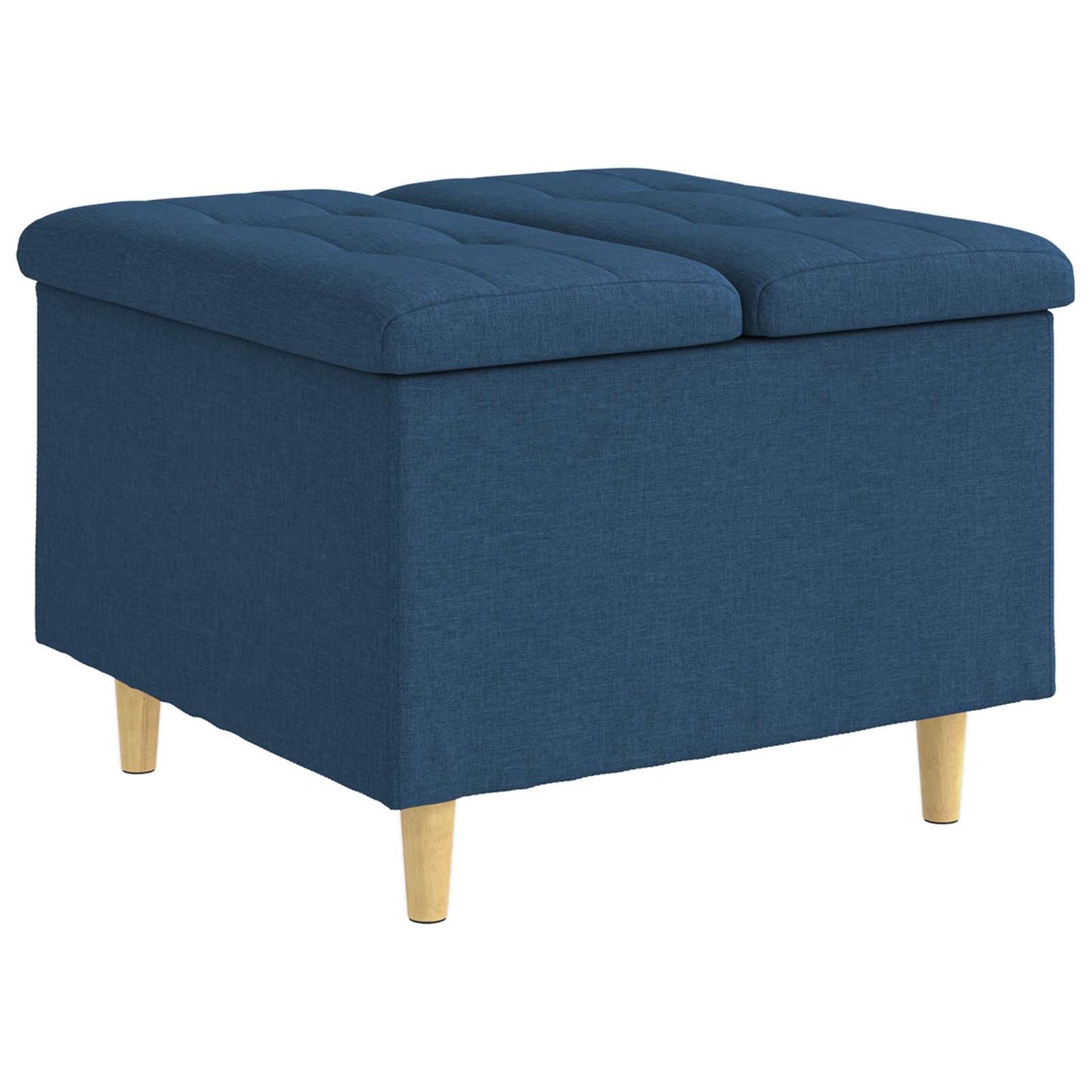 Opslagottoman met kussen Blauw 60 x 60 x 45 cm Stof