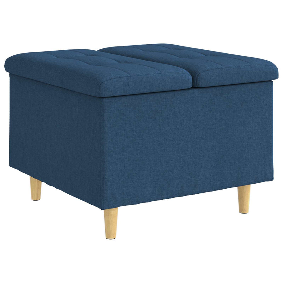 Opslagottoman met kussen Blauw 60 x 60 x 45 cm Stof