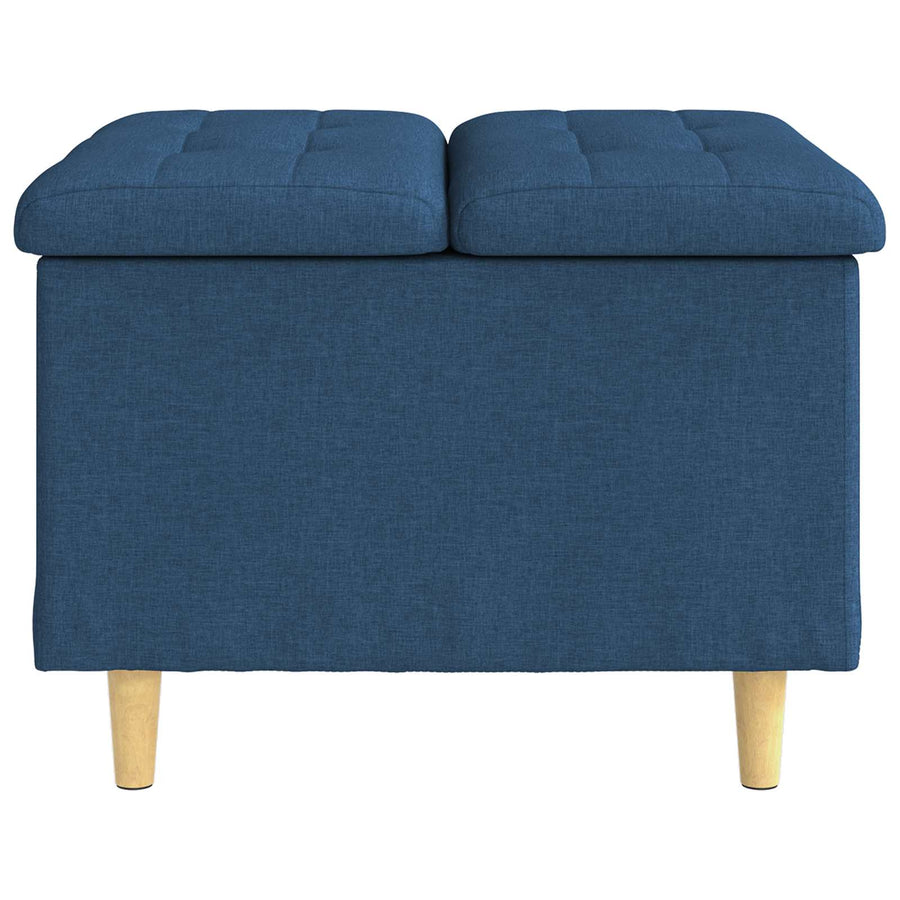 Opslagottoman met kussen Blauw 60 x 60 x 45 cm Stof