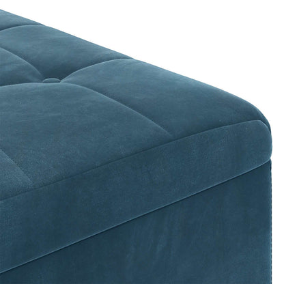 Opslagottoman met kussen Blauw 60 x 60 x 45 cm Fluweel