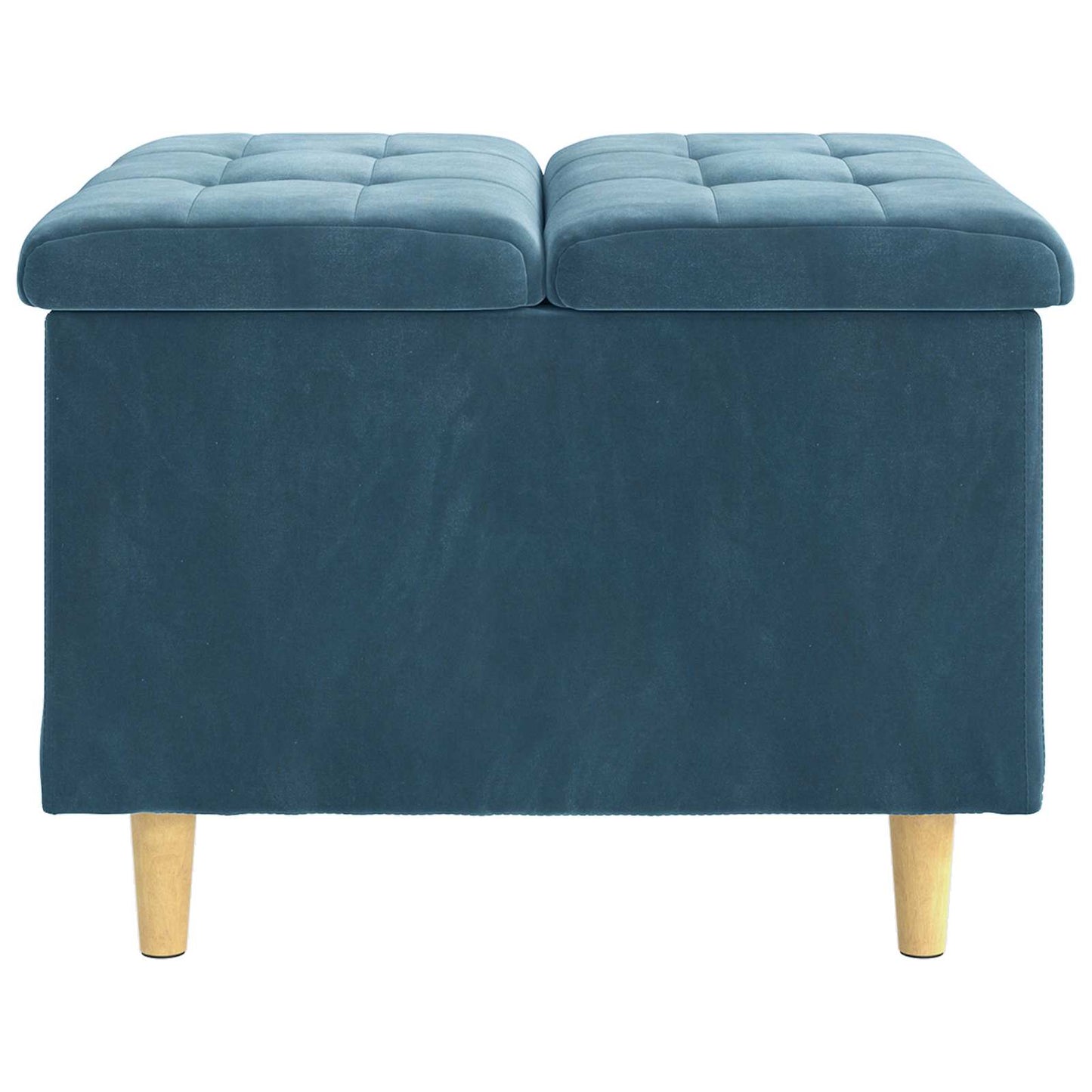 Opslagottoman met kussen Blauw 60 x 60 x 45 cm Fluweel