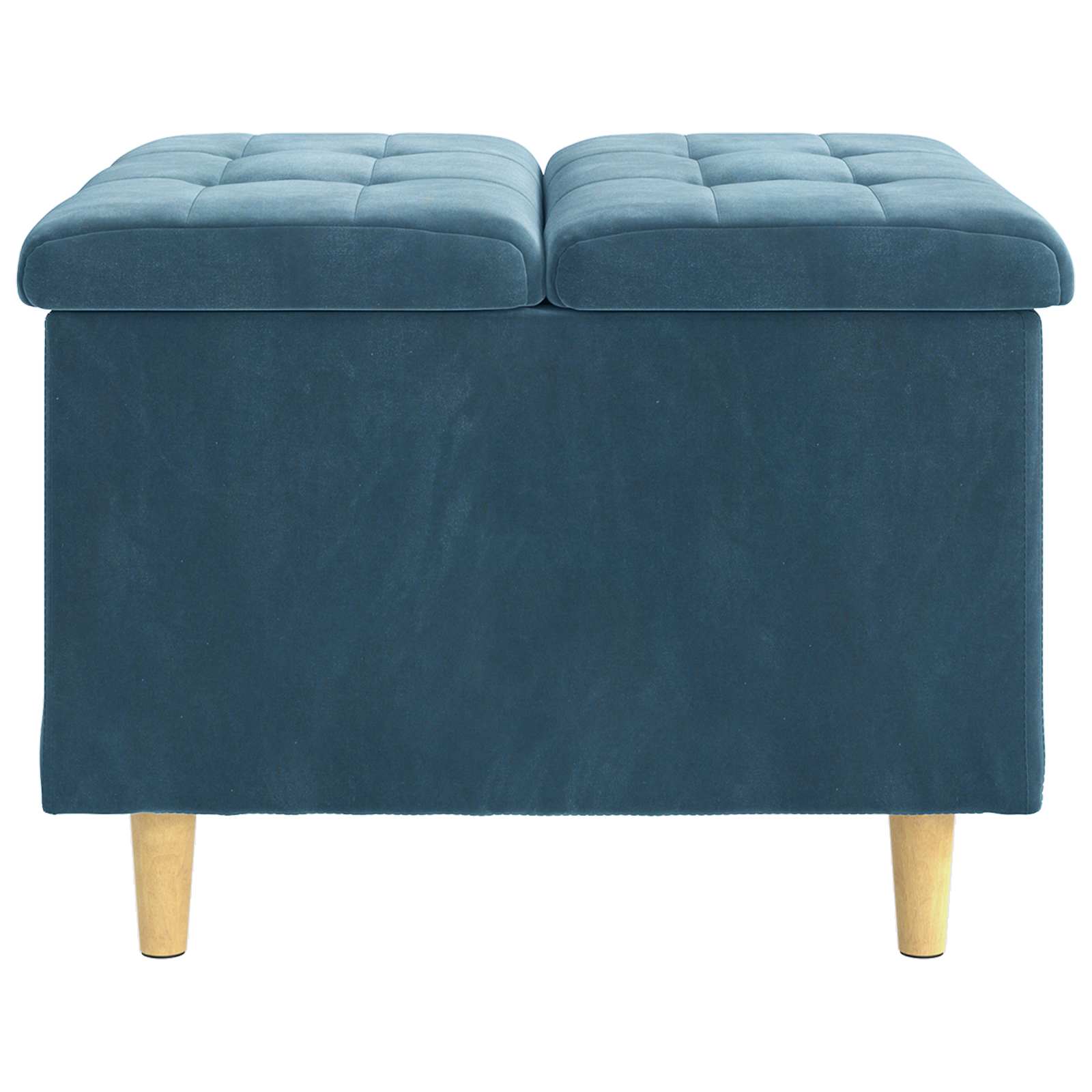 Opslagottoman met kussen Blauw 60 x 60 x 45 cm Fluweel