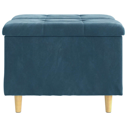 Opslagottoman met kussen Blauw 60 x 60 x 45 cm Fluweel