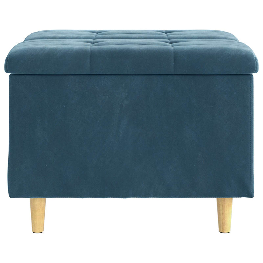 Opslagottoman met kussen Blauw 60 x 60 x 45 cm Fluweel