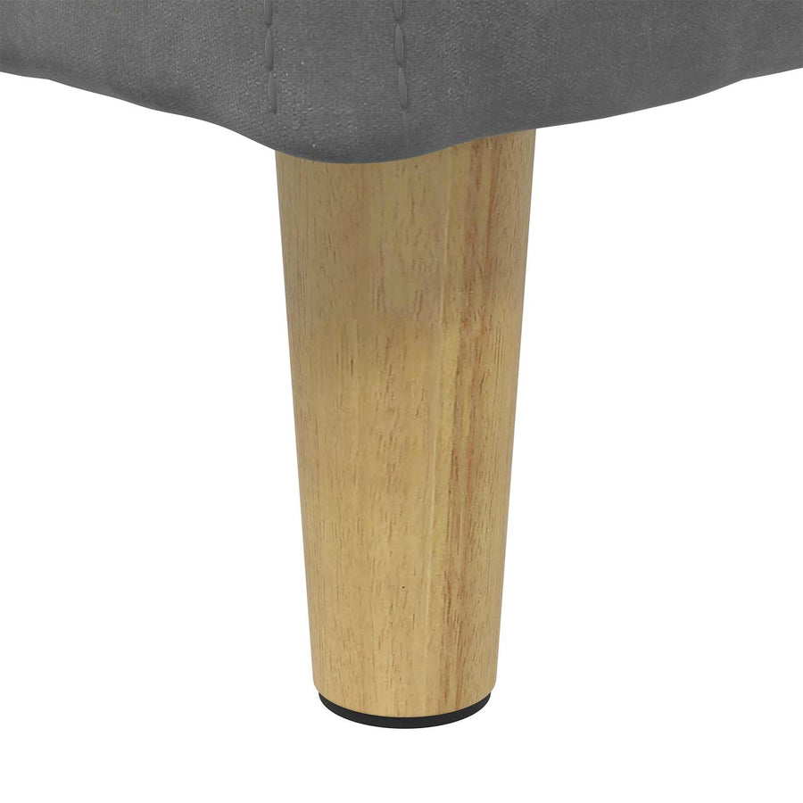 Opslagottoman met kussen Donkergrijs 60 x 60 x 45 cm Fluweel