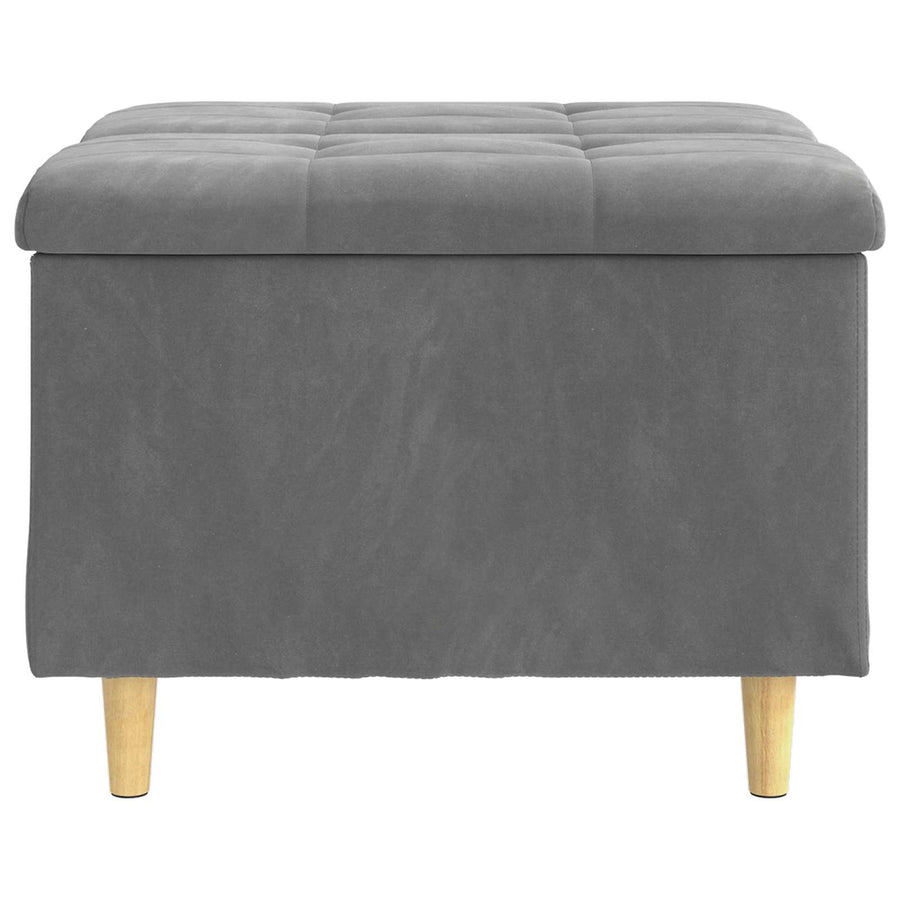Opslagottoman met kussen Donkergrijs 60 x 60 x 45 cm Fluweel