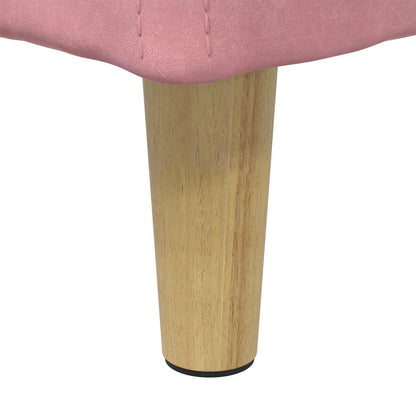 Opslagottoman met kussen Roze 60 x 60 x 45 cm Fluweel