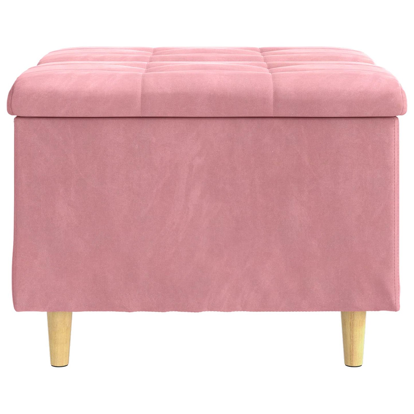 Opslagottoman met kussen Roze 60 x 60 x 45 cm Fluweel