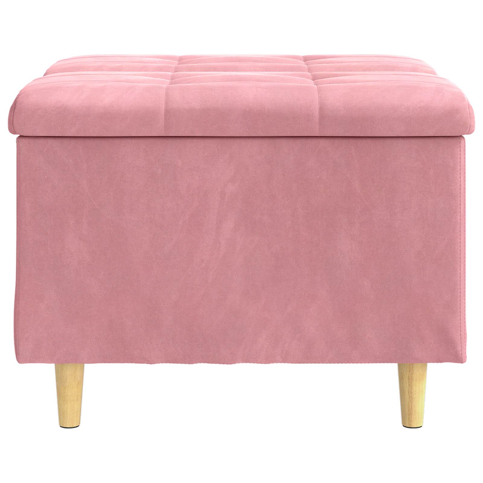 Opslagottoman met kussen Roze 60 x 60 x 45 cm Fluweel