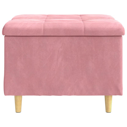 Opslagottoman met kussen Roze 60 x 60 x 45 cm Fluweel