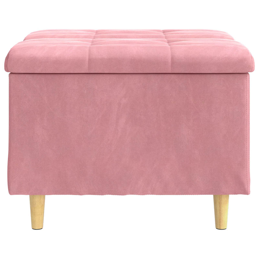 Opslagottoman met kussen Roze 60 x 60 x 45 cm Fluweel