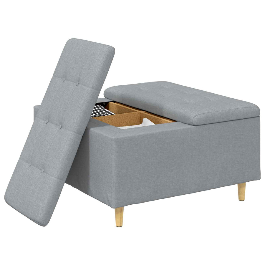 Knopkruk met kussen Lichtgrijs 80 x 80 x 45 cm Stof
