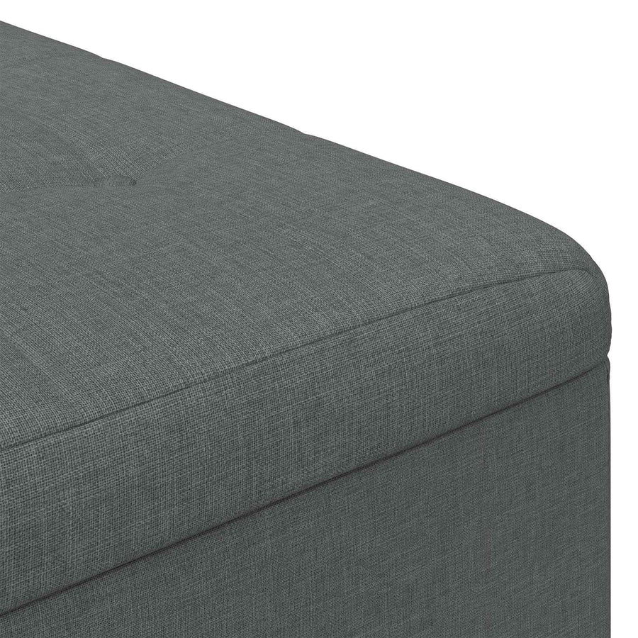 Knopkruk met kussen Donkergrijs 80 x 80 x 45 cm Stof