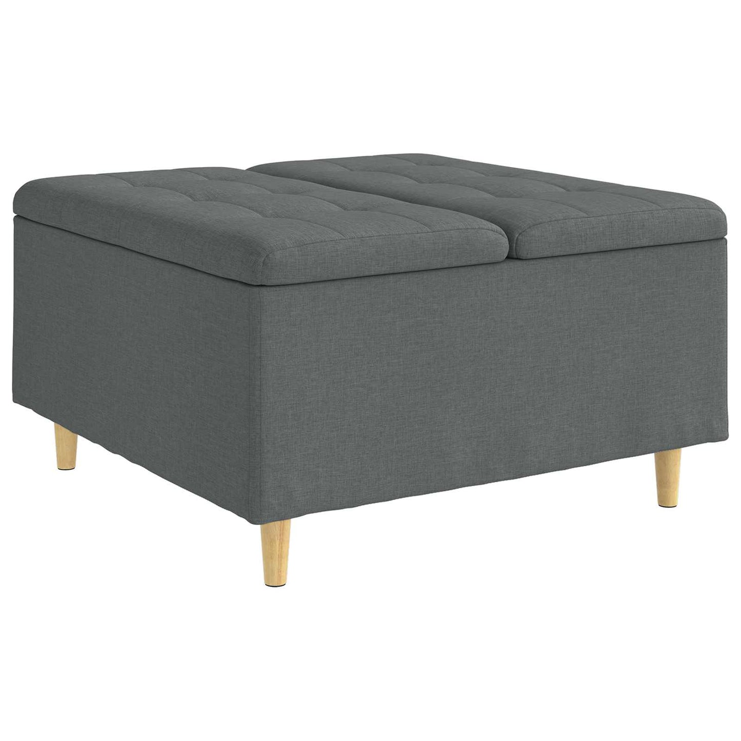 Knopkruk met kussen Donkergrijs 80 x 80 x 45 cm Stof