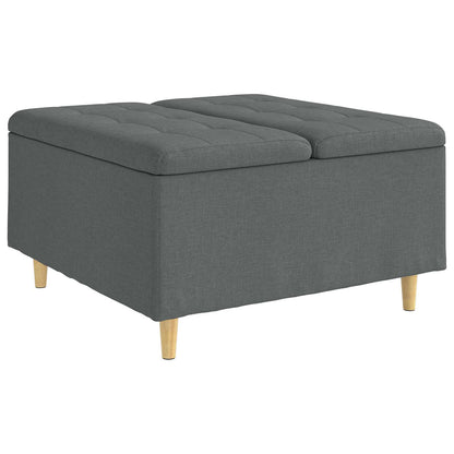 Knopkruk met kussen Donkergrijs 80 x 80 x 45 cm Stof