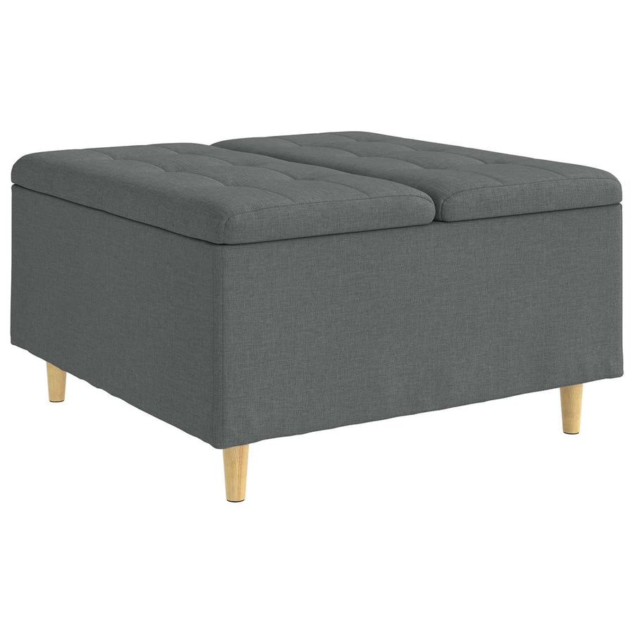 Knopkruk met kussen Donkergrijs 80 x 80 x 45 cm Stof