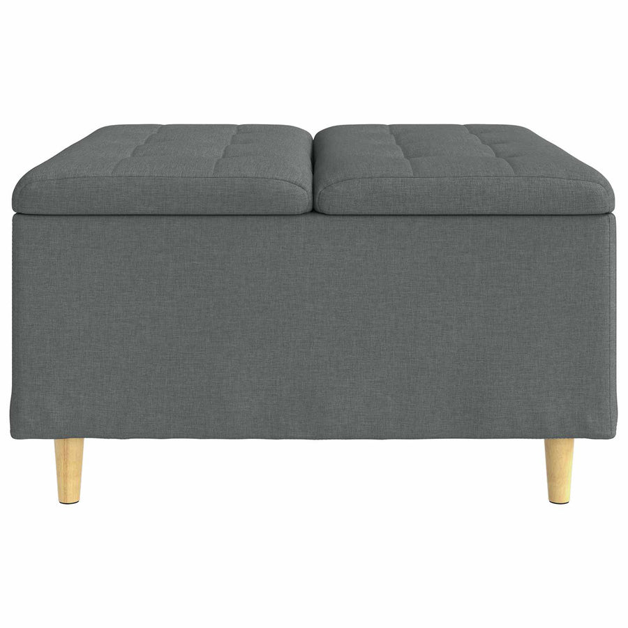 Knopkruk met kussen Donkergrijs 80 x 80 x 45 cm Stof