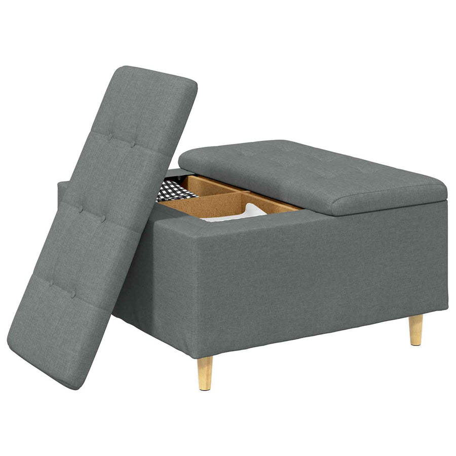 Knopkruk met kussen Donkergrijs 80 x 80 x 45 cm Stof