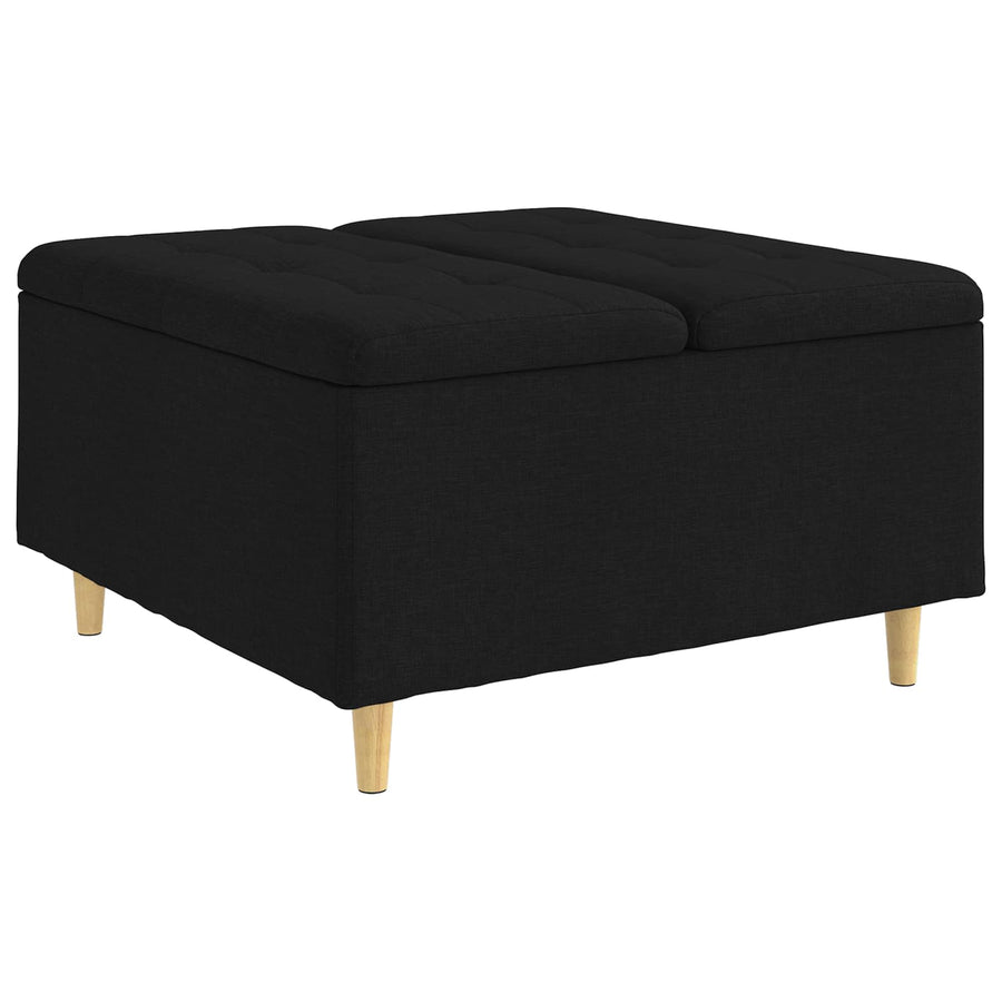 Knopkruk met kussen Zwart 80 x 80 x 45 cm Stof