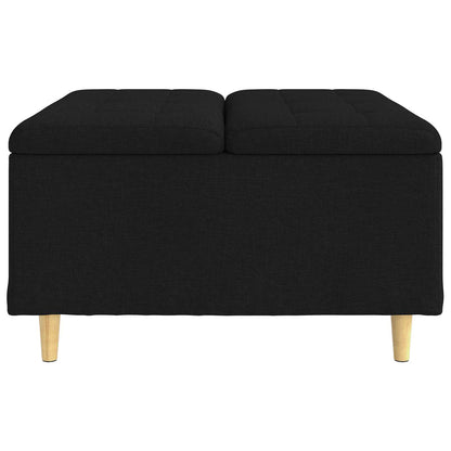 Knopkruk met kussen Zwart 80 x 80 x 45 cm Stof