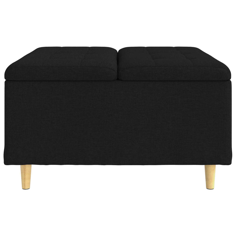 Knopkruk met kussen Zwart 80 x 80 x 45 cm Stof