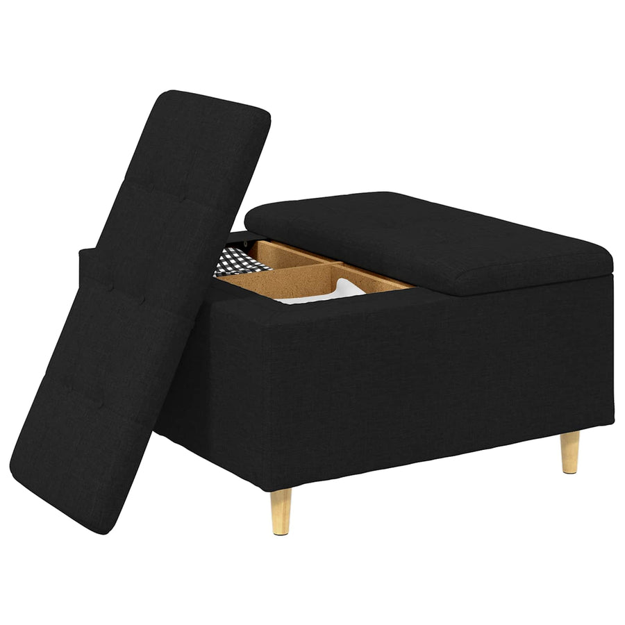 Knopkruk met kussen Zwart 80 x 80 x 45 cm Stof